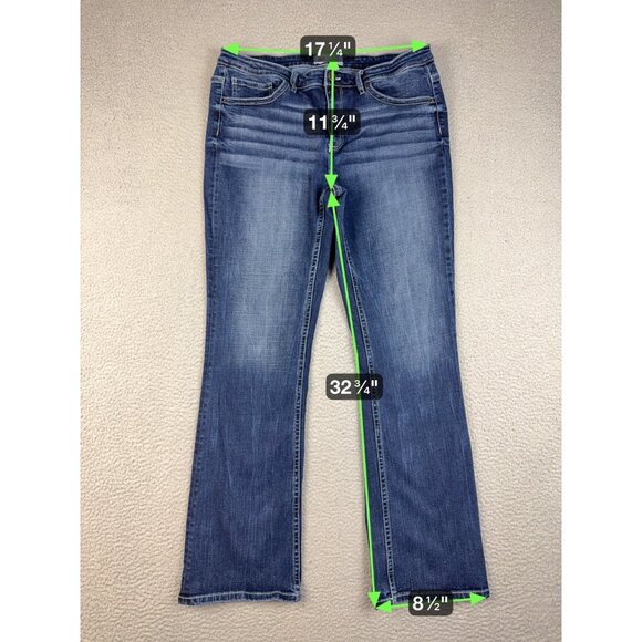 BKE Denim Jeans Womens 32 Blue Payton Bootcut Thick Stitch Flap Pockets Stretch - Picture 3 of 7